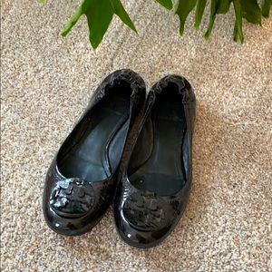 Tory Burch Black Patent Leather Flats